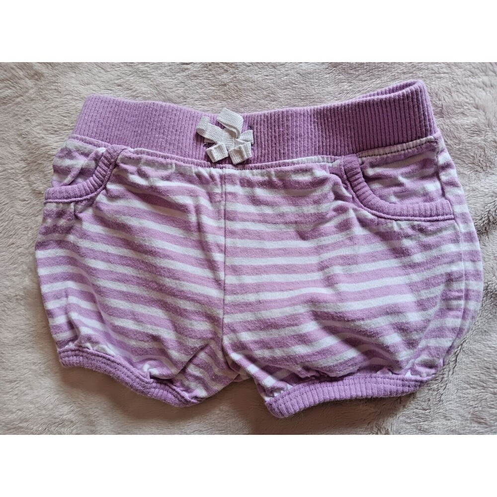 Shorts 3 Months Jumping Beans Baby Girl Purple White Striped